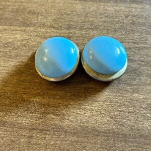 Vintage Blue Clip-On Earrings
